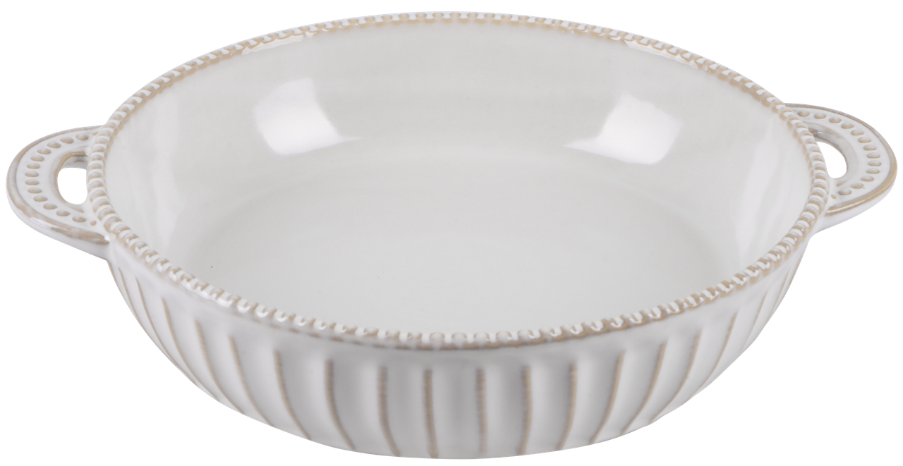 Форма кругла для запікання Limited Edition Allegra Biege кам'яна кераміка 31х25х6 см (GJH012-31-2-129)