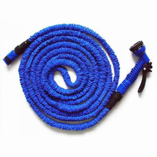 Шланг садовый растягивающийся для полива Magic Hose с распылителем 45 м Синий