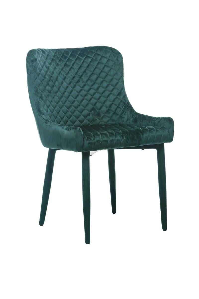 Стул мягкий обеденный Vetro Mebel M-20 металл/ткань вельвет Изумрудный