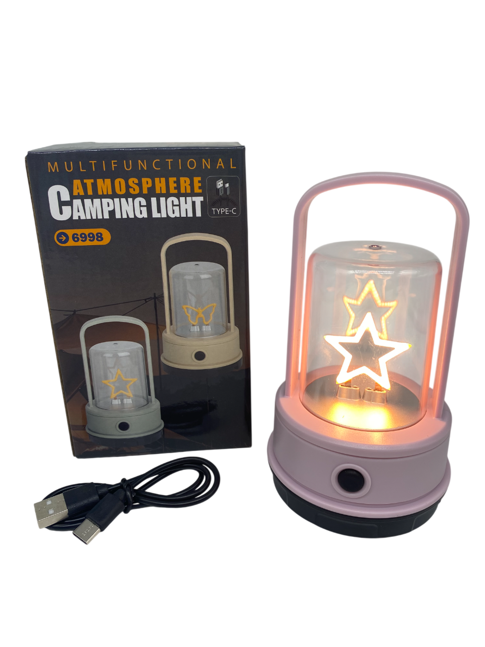 Лампа-ліхтар Зірка акумуляторна 1200 mAh Type-c 3 режими