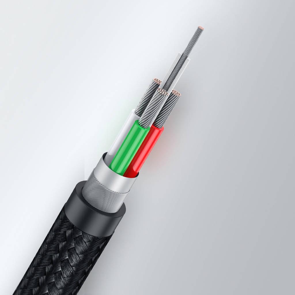 Кабель для принтера UGREEN USB-USB Type-B 2.0 480 Мбіт/с 2A USB-A на USB-B нейлонове обплетення 5 м Чорний (90560) - фото 5