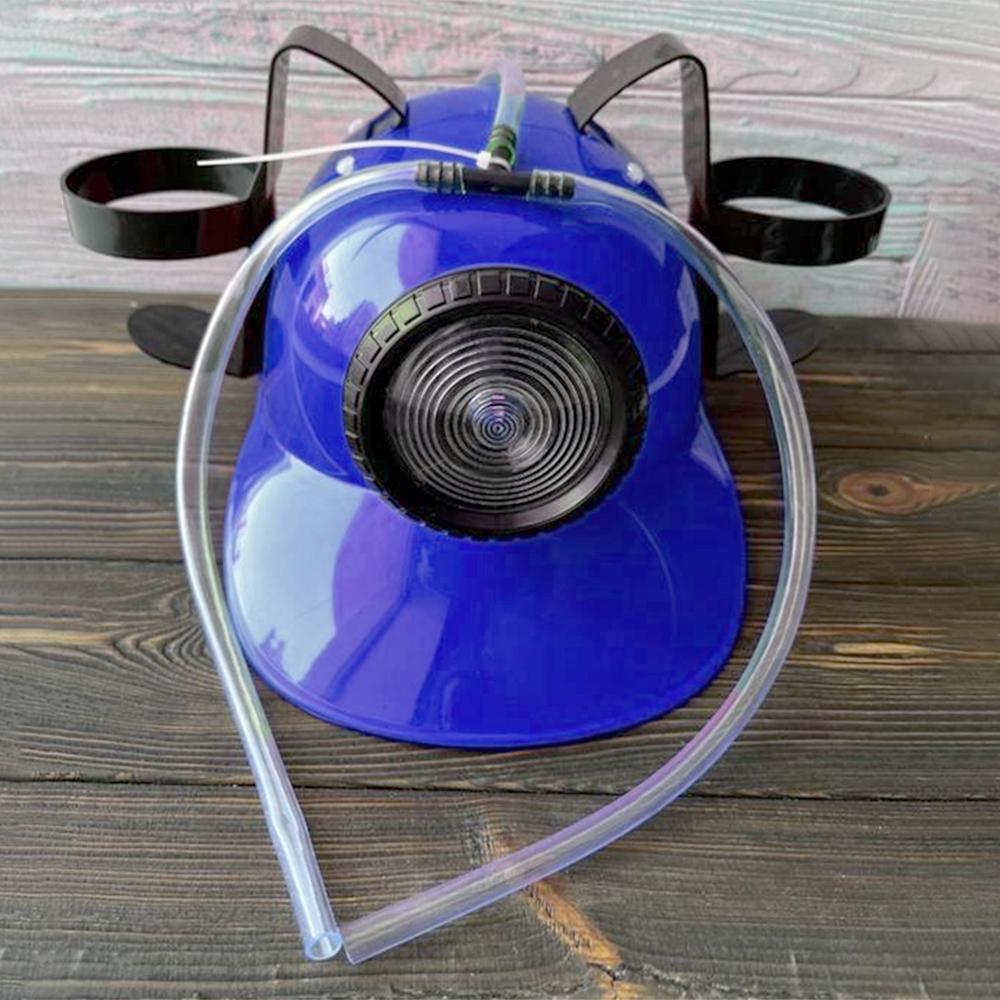 Шлем для пива и напитков с фонариком Синий - фото 8 Шлем для пива и напитков с фонариком Синий - фото 8