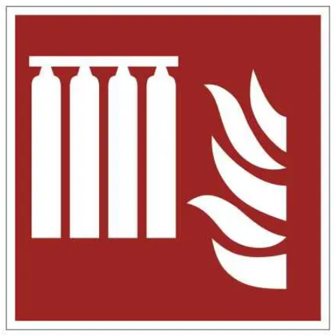 Знак противопожарный Батарея баллонов стационарной системы пожаротушения Красный (д-9159)