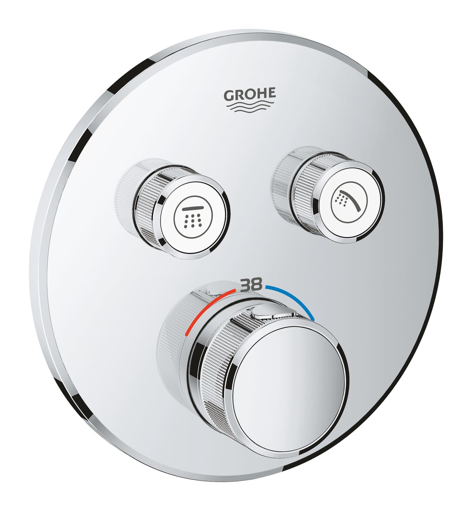 Смеситель скрытого монтажа с термостатом на 2 потребителя Grohe Grohtherm SmartControl (29119000)
