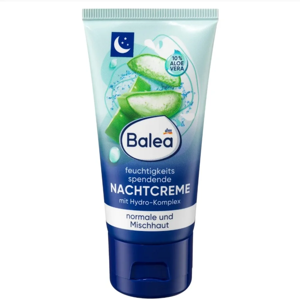 Крем ночной увлажняющий для лица Balea с 10% алоэ вера 50 мл