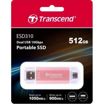 Transcend ESD310 512GB ポータブルSSD ᐉ SSD-накопитель Transcend ESD310 512GB USB 3,2 (TS512GESD310P