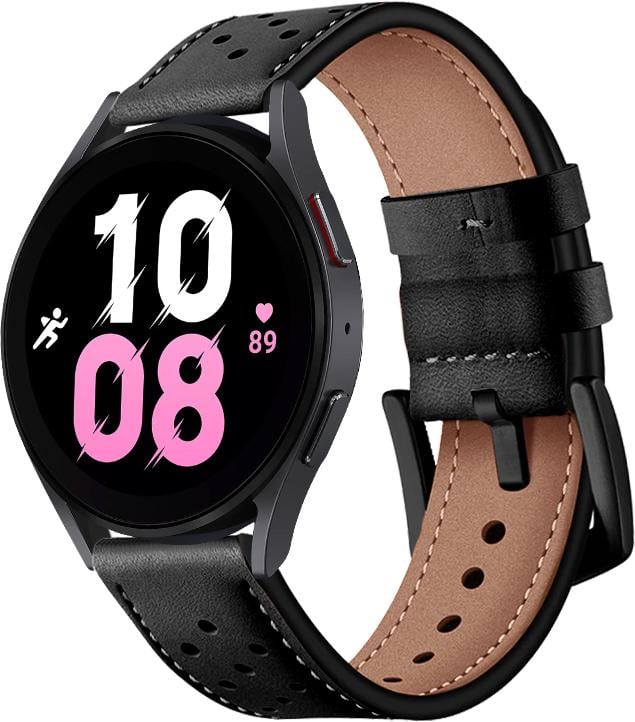 Ремешок кожаный Classico для Galaxy Watch 5 44 мм Black (29205-2B)