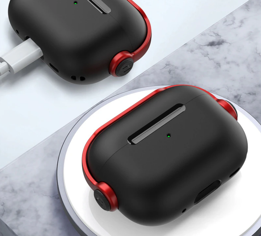 Чехол Primo Headphone для AirPods Pro 2 силиконовый Black/Red (1835656074) - фото 3