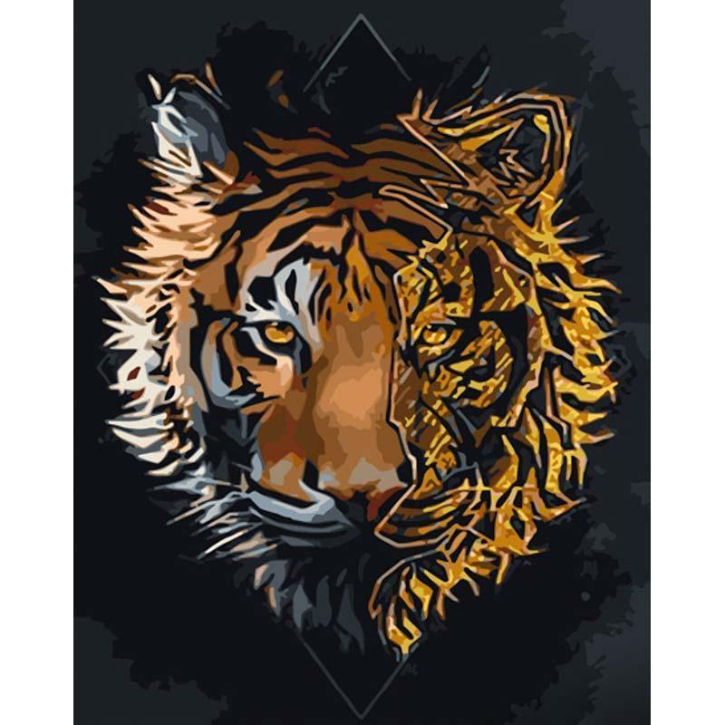 Картина по номерам Strateg -тигр 40х50 см (GS1436)