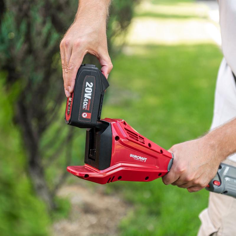 Триммер садовый аккумуляторный бесщеточный Worcraft CGT-S20LiB с аккумулятором 4А и зарядным мотокоса для сада (43220) - фото 14 Триммер садовый аккумуляторный бесщеточный Worcraft CGT-S20LiB с аккумулятором 4А и зарядным мотокоса для сада (43220) - фото 14