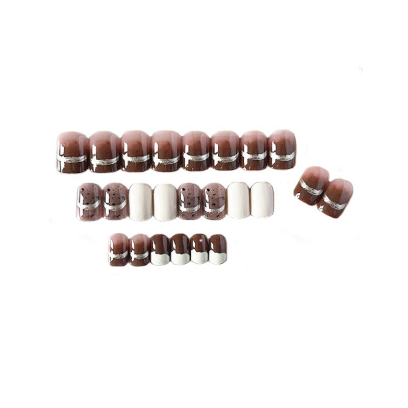 Накладные ногти с клеем Bananahall LK13481 24 шт. Бежевый (A9974)