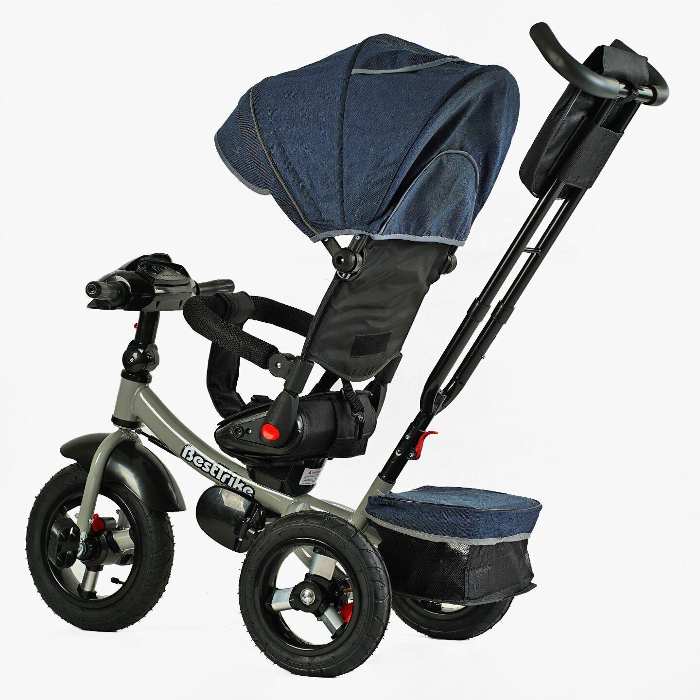 Велосипед дитячий триколісний Best Trike 6088 F надувні/фара з USB/пультом/батьківською ручкою Синій (714-96) - фото 3 Велосипед дитячий триколісний Best Trike 6088 F надувні/фара з USB/пультом/батьківською ручкою Синій (714-96) - фото 3
