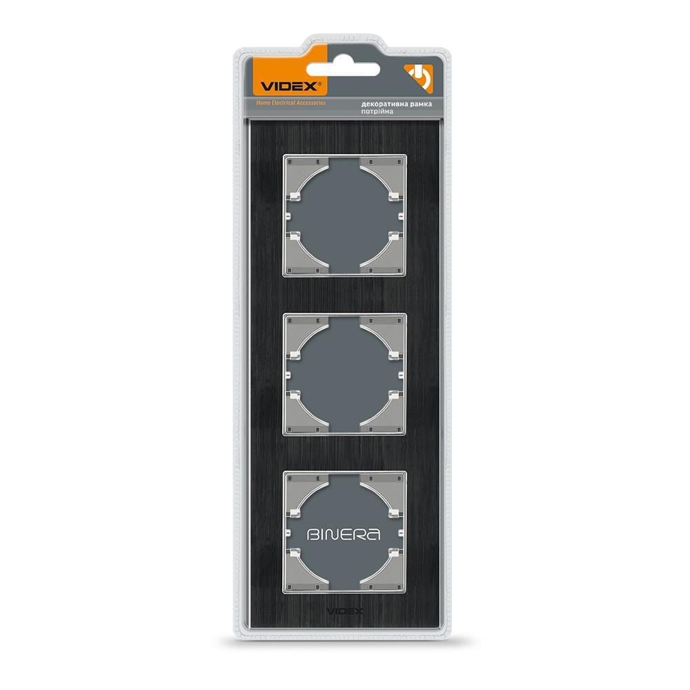 Рамка алюминиевая вертикальная Videx Binera VF-BNFRA3V-B