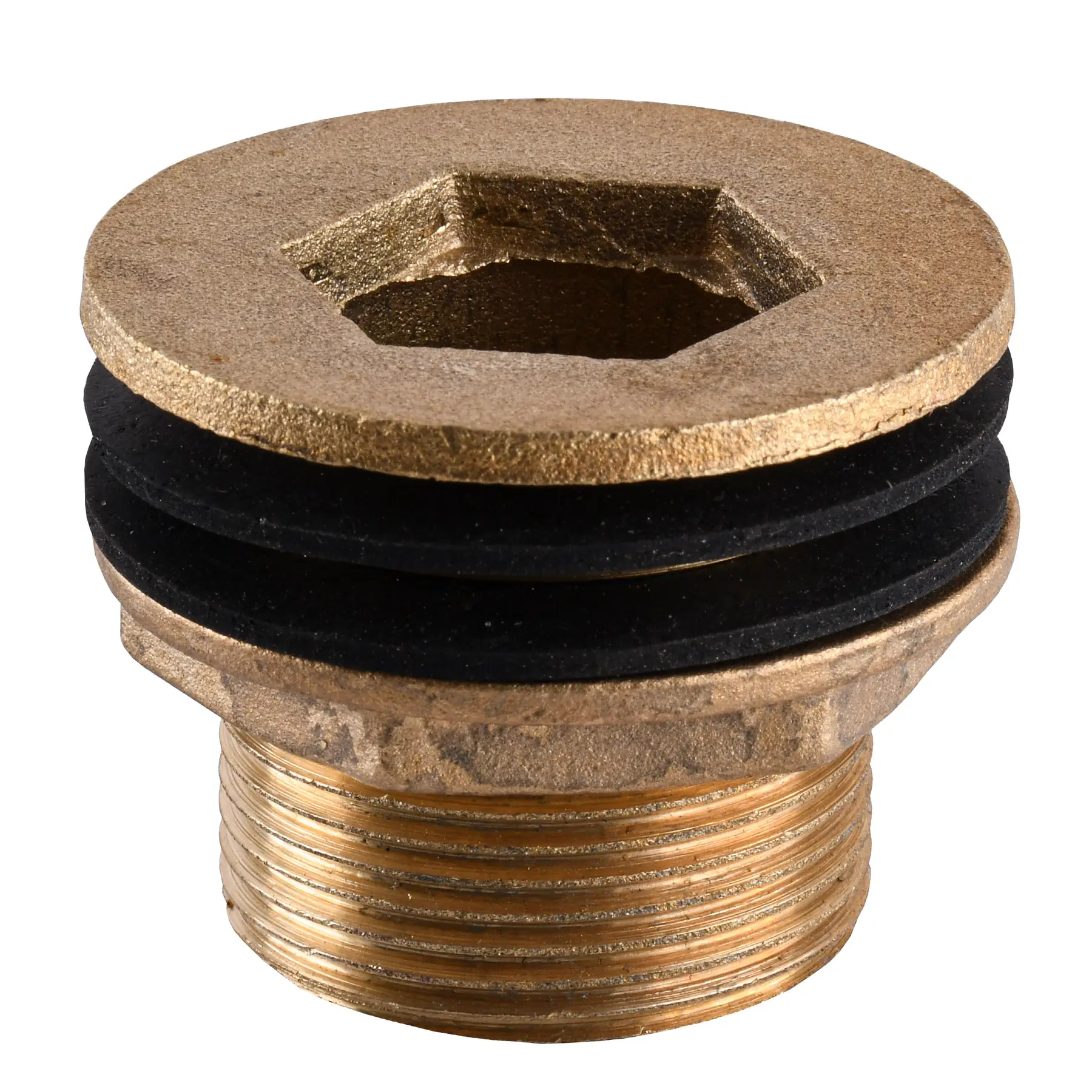 Врезка в бак Ø40 латунная 1 1/4″ ЗР литейная (1714Б)