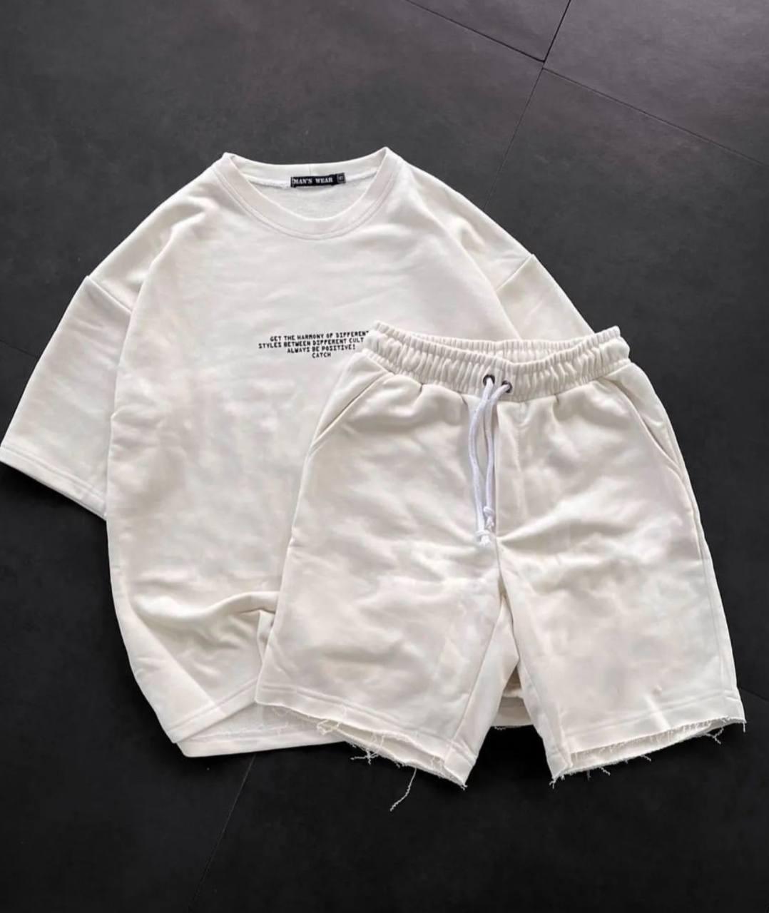 Костюм чоловічий у спортивному стилі M Білий - фото 3 Костюм чоловічий у спортивному стилі M Білий - фото 3