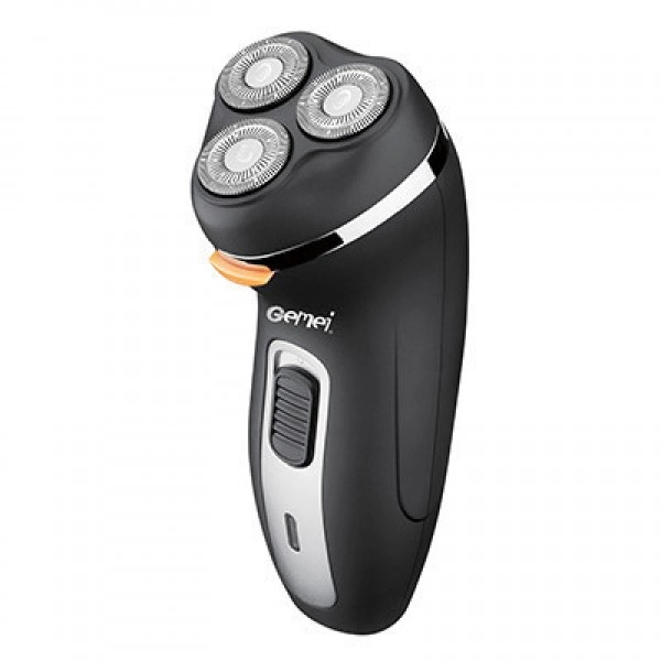 Электробритва Gemei аккумуляторная с 3 головками и триммером 220-240 В Черный (GM 7716)