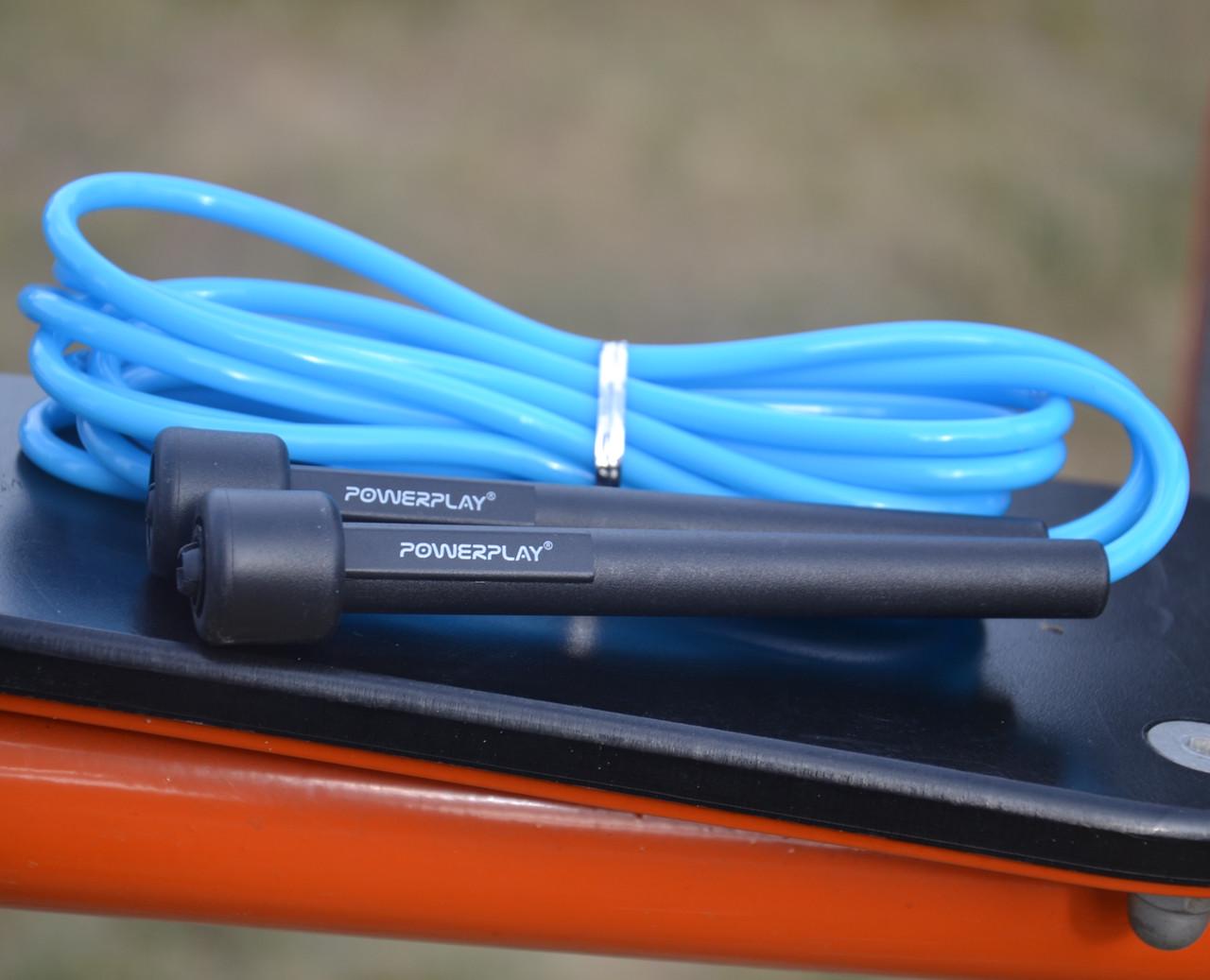 Скакалка PowerPlay 4201 Basic Jump Rope 2,8 м Синий - фото 7