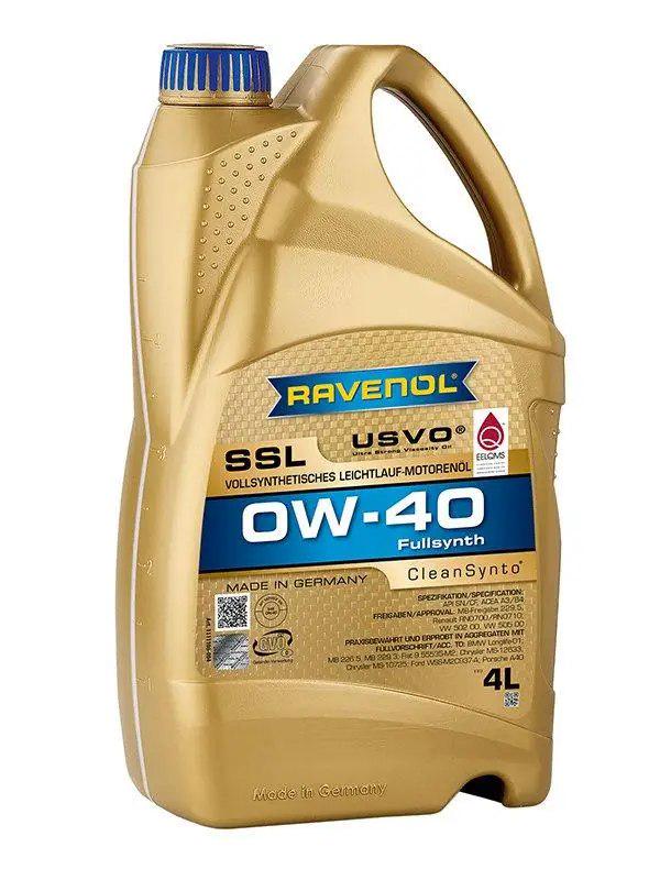 Моторне мастило RAVENOL 0W-40 SSL Fullsynth PAO SP/CF A3/B4 4 л (27505169)
