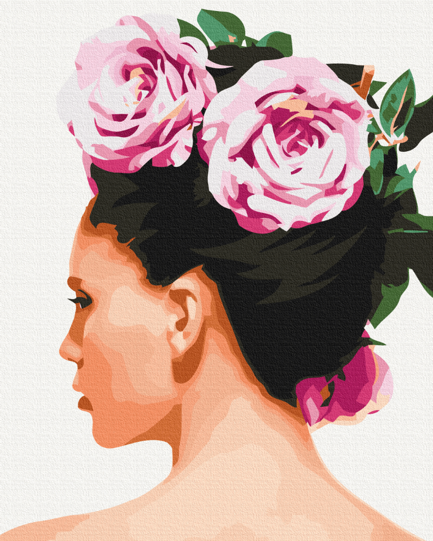 Картина по номерам Brushme Премиум Цветы в волосах 40x50 см (PBS52592)
