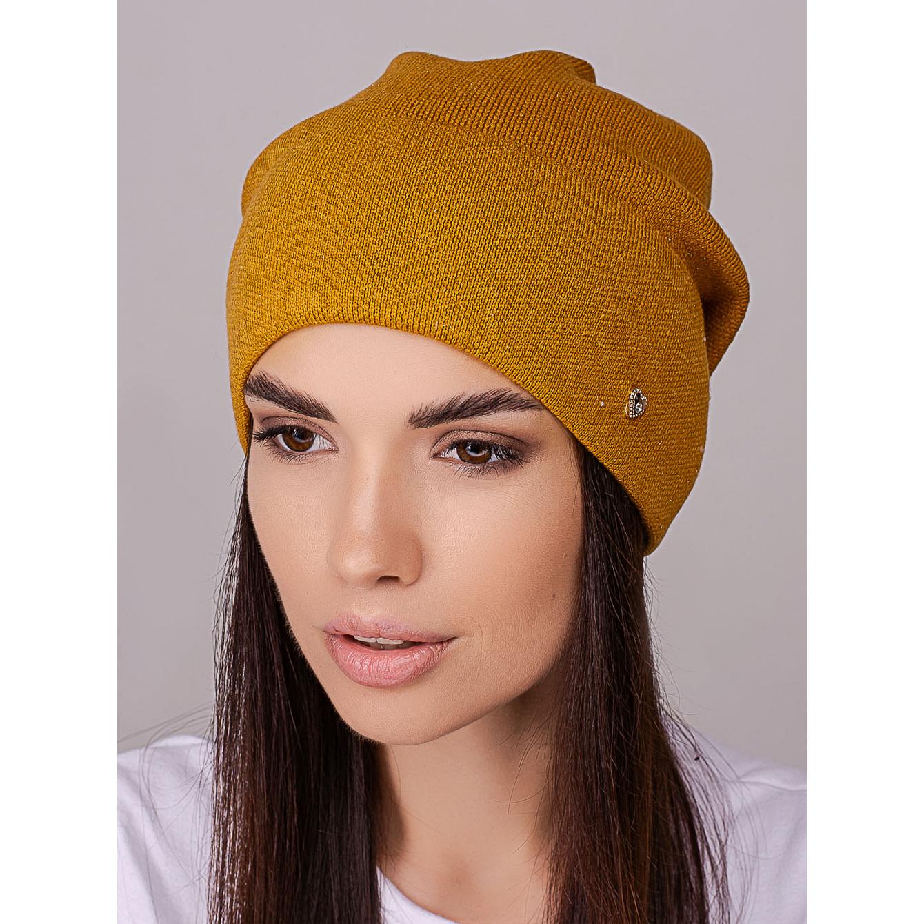 Шапка жіноча Leks ІНДІГО без підкладки вовняна з відворотом гладкого в'язання one size Бурштиновий (215468) - фото 1 Шапка жіноча Leks ІНДІГО без підкладки вовняна з відворотом гладкого в'язання one size Бурштиновий (215468) - фото 1