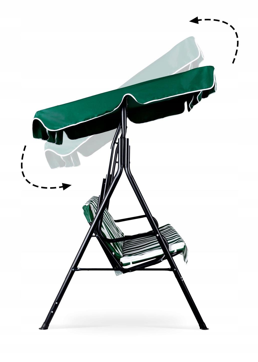 Садовая качеля на 3 человека Зеленый - фото 4 Садовая качеля на 3 человека Зеленый - фото 4