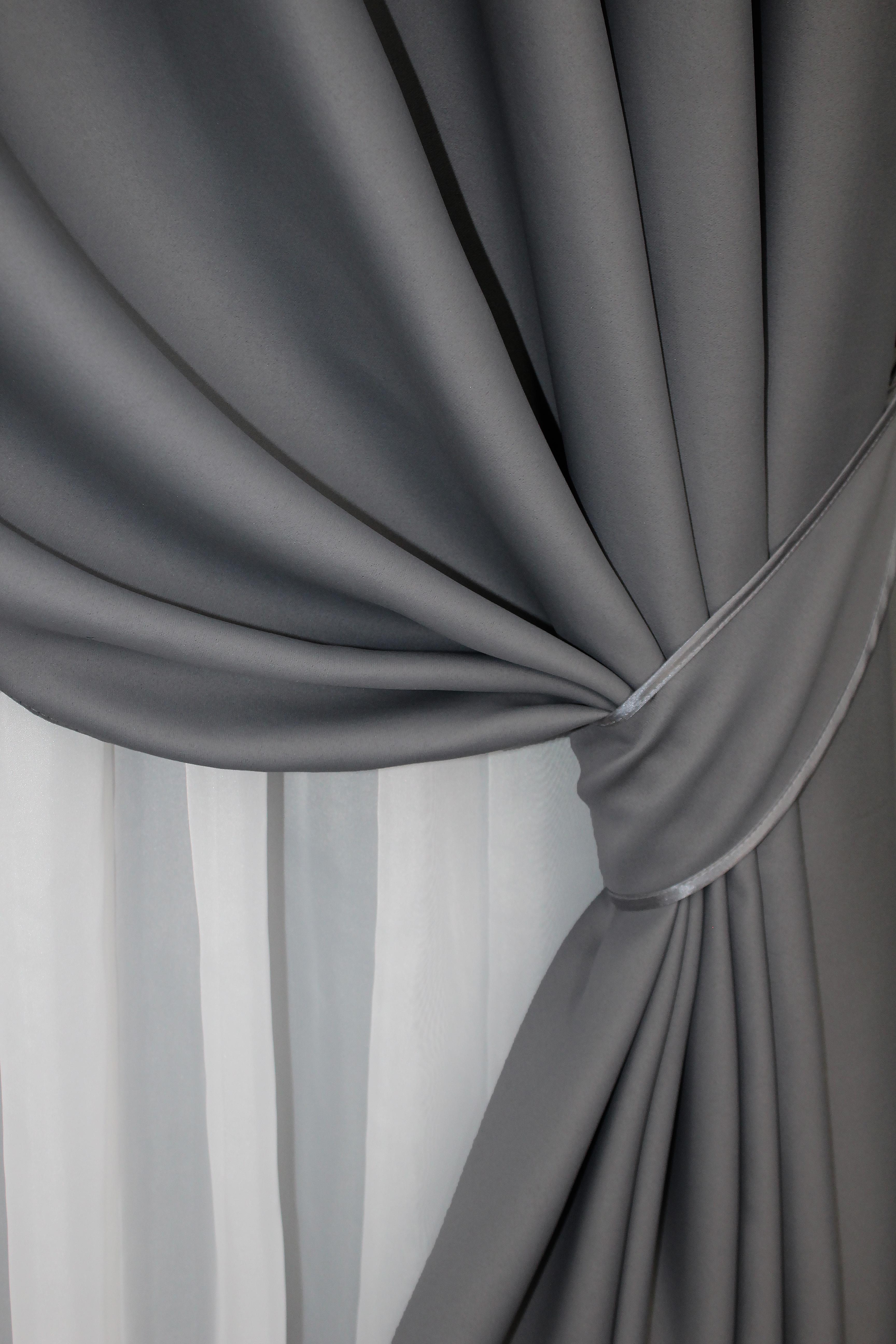 Комплект штор на люверсах VR-Textil Блекаут Bagema Rvs № 1244ш 150х250 см 2 шт. Сірий (37-0017) - фото 4 Комплект штор на люверсах VR-Textil Блекаут Bagema Rvs № 1244ш 150х250 см 2 шт. Сірий (37-0017) - фото 4