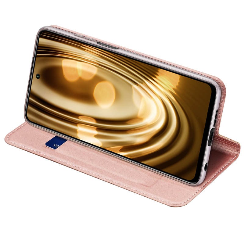 Чехол-книжка Dux Ducis с карманом для визиток для Xiaomi Redmi Note 9/Redmi 10X Rose Gold