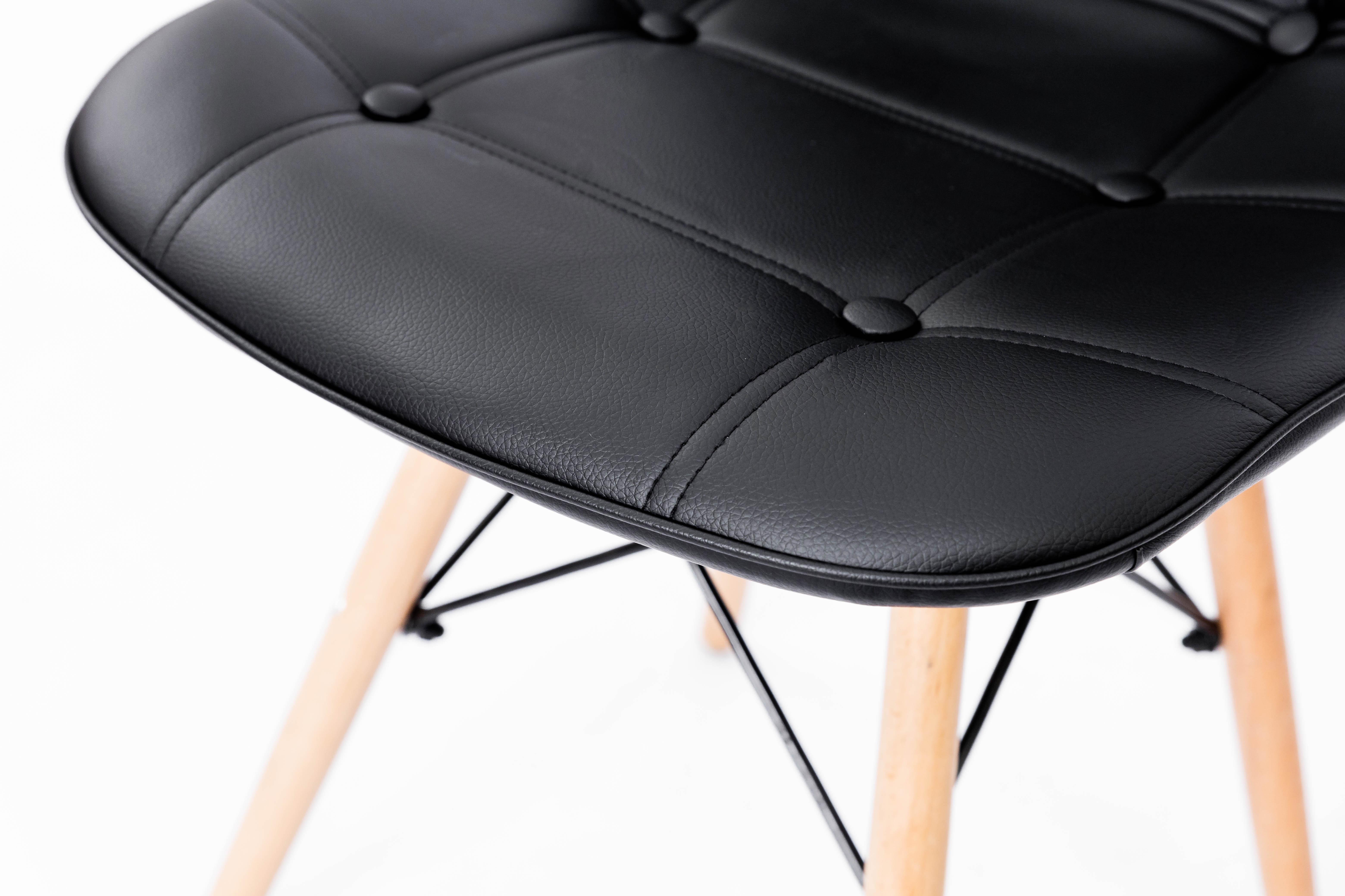 Стілець для кухні та вітальні Джастін Justin шкірзам 460х840х500 мм Чорний (GAА0050651) - фото 7 Стілець для кухні та вітальні Джастін Justin шкірзам 460х840х500 мм Чорний (GAА0050651) - фото 7