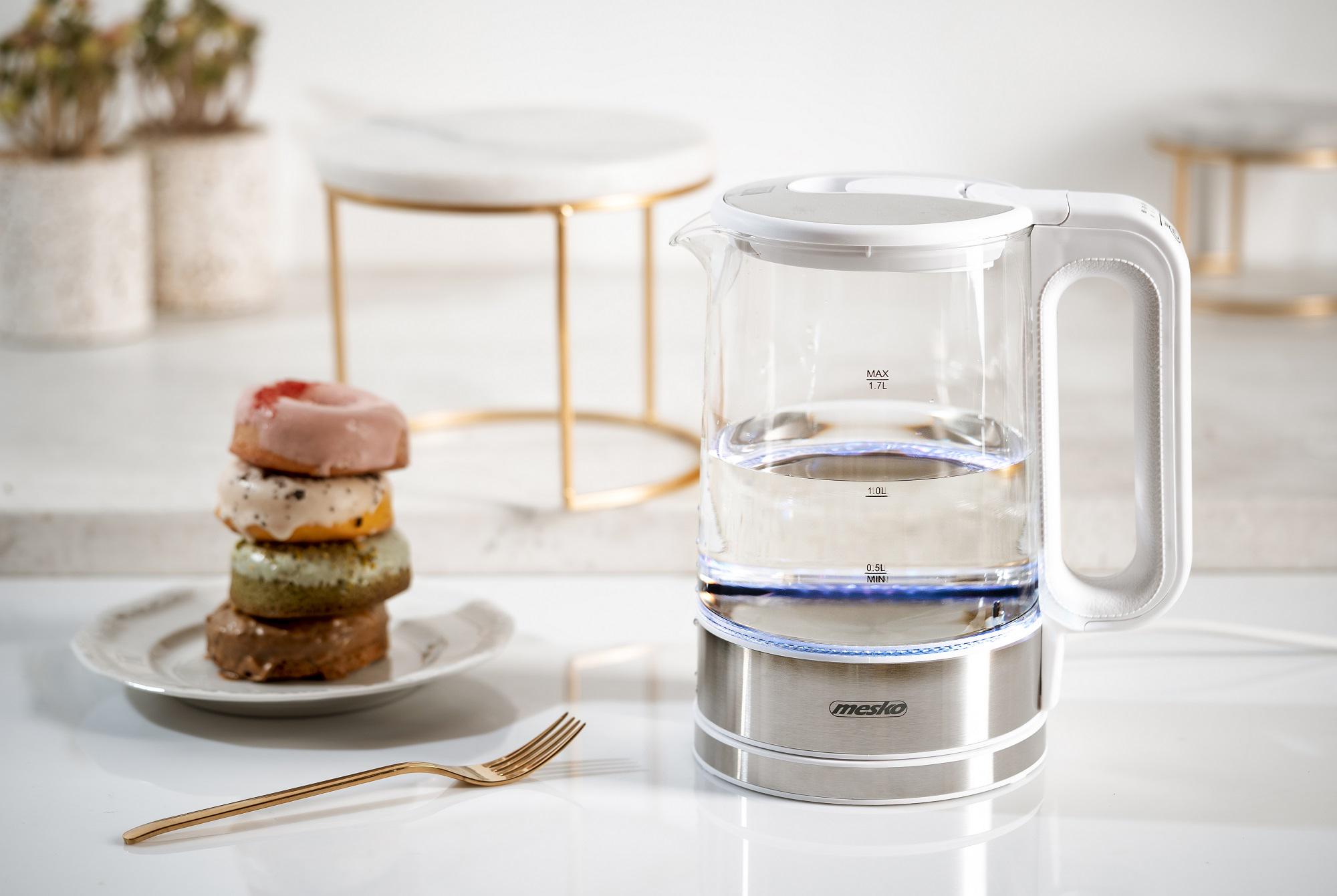 Електрочайник Mesko MS 1301 2200 Вт з регулятором температури 1,7 л White (6086) - фото 10