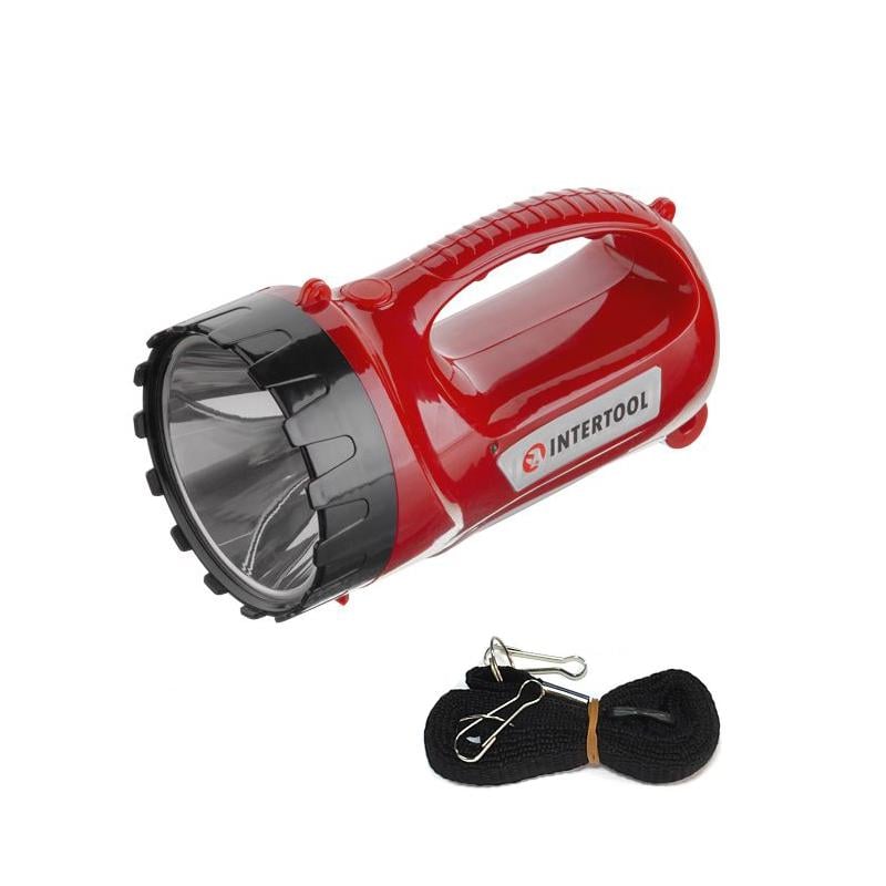 Ліхтар акумуляторний INTERTOOL LB-0101 ручний переносний 1 LED 5 W та бічна лампа на 15 SMD Black/Red - фото 2 Ліхтар акумуляторний INTERTOOL LB-0101 ручний переносний 1 LED 5 W та бічна лампа на 15 SMD Black/Red - фото 2