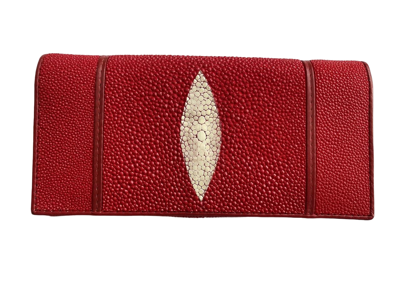 Гаманець жіночий зі шкіри ската Червоний (stw29_4)