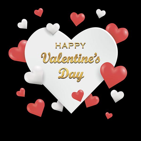 Фотозона с черным фоном и сердцами 3х2м (70278/4) - фото 2