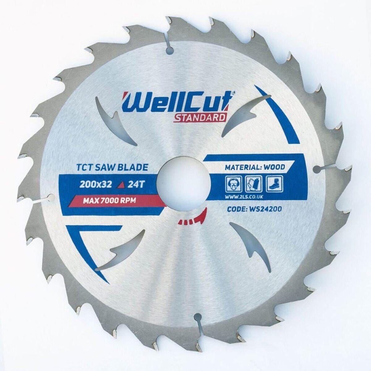Пильный диск по дереву WellCut Standard 200х32 мм 24Т 50 шт. (018036)