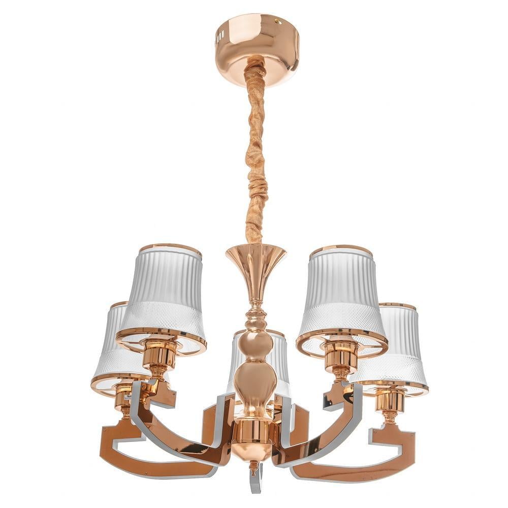 Люстра подвесная прованс с абажуром Brille BKL-646S/5 с подсветкой