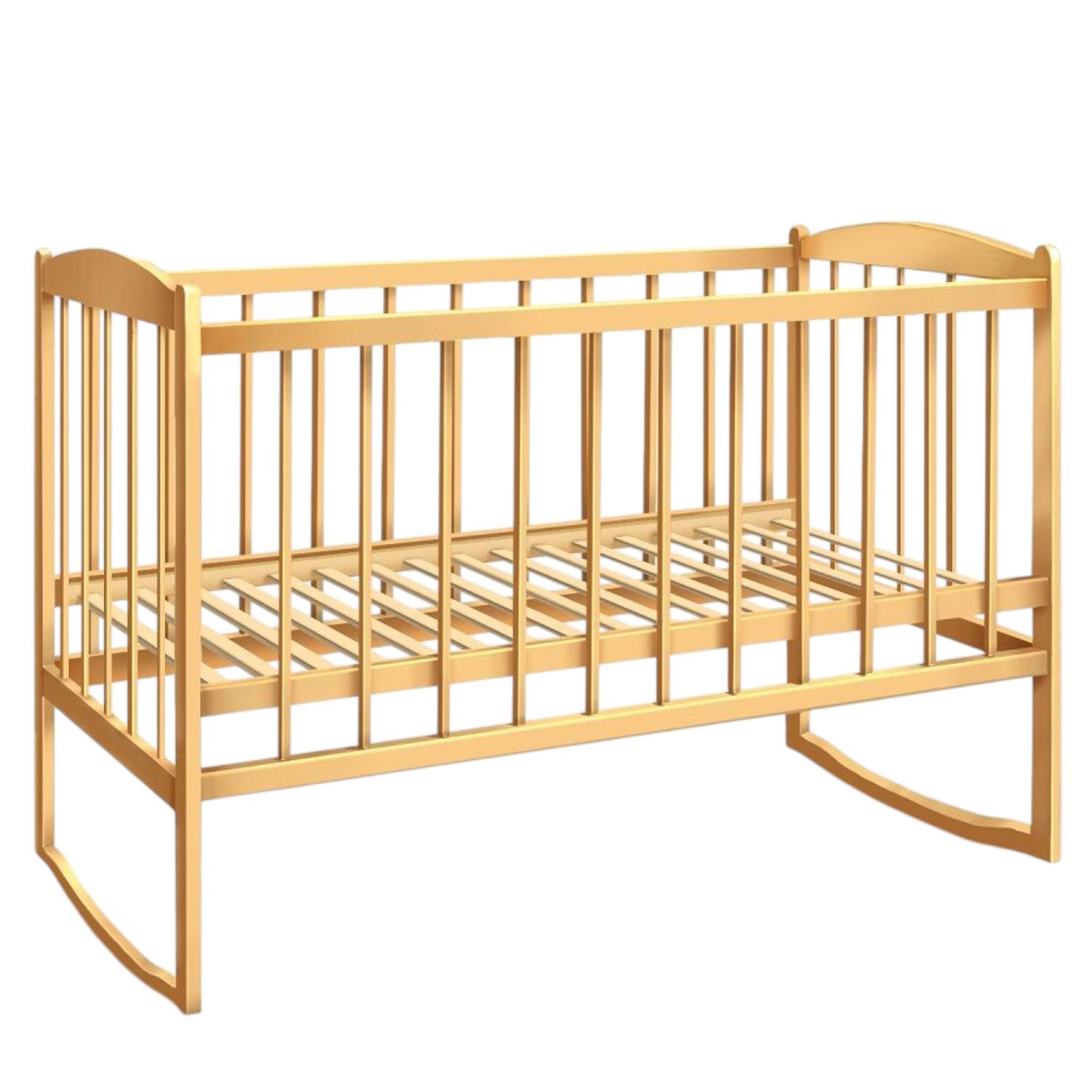 Детская кроватка-качалка A-Toys Простая Светло-коричневая (00000041495) Детская кроватка-качалка A-Toys Простая Светло-коричневая (00000041495)