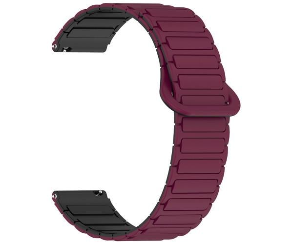 Ремешок Silicone Magnetic для смарт-часов Black Shark S1/S1 Pro/GT3/GS3 22 мм Бордовый с черным Ремешок Silicone Magnetic для смарт-часов Black Shark S1/S1 Pro/GT3/GS3 22 мм Бордовый с черным
