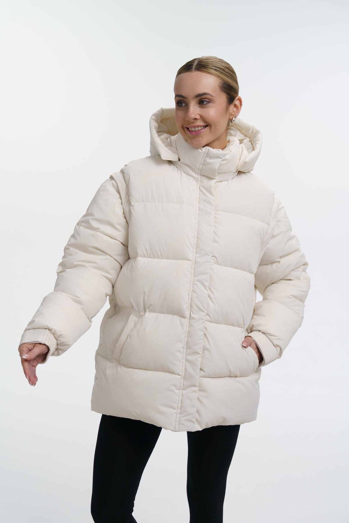 Пуховик-трансформер женский Intruder Mishele S Белый (1045113420/S)