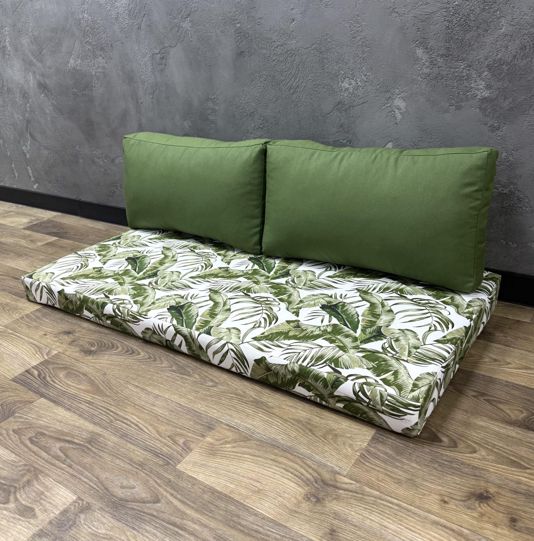 Комплект матрас с подушками Comfort Home Tropic на поддоны/качели/каркасы/садовая мебель панама 120х60х40х5 см