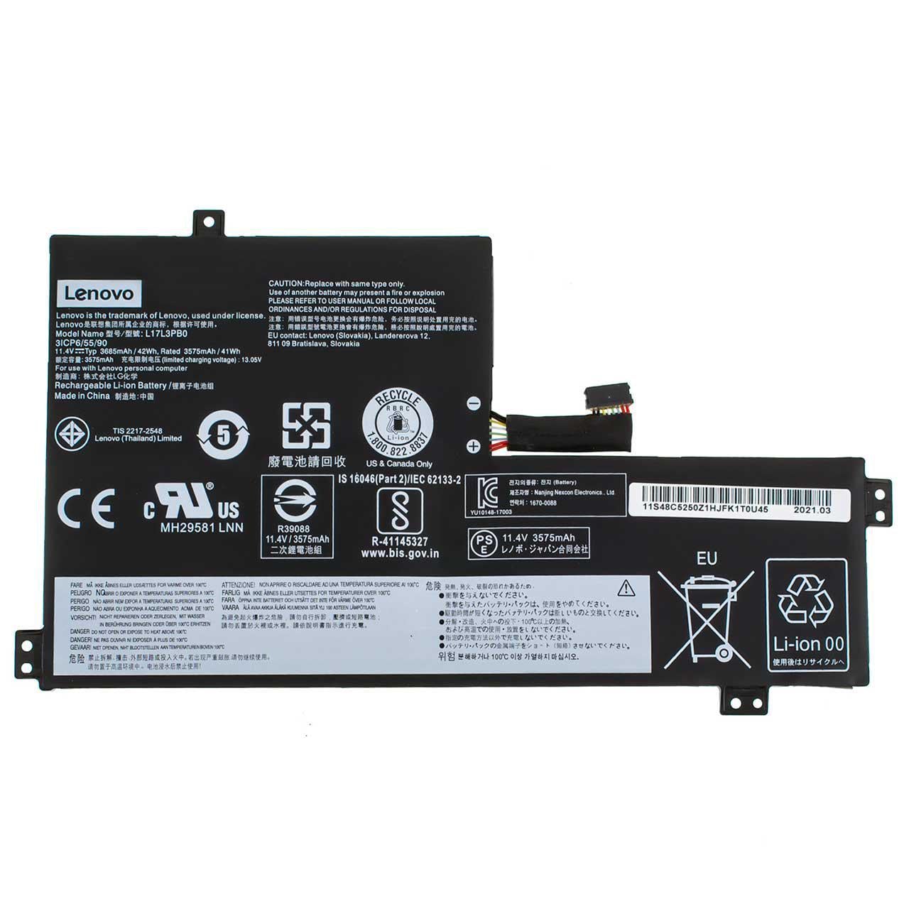 Аккумулятор для ноутбука Lenovo IdeaPad 3 CB 11IGL05 3680 mAh 114V 42 Wh Аккумулятор для ноутбука Lenovo IdeaPad 3 CB 11IGL05 3680 mAh 114V 42 Wh