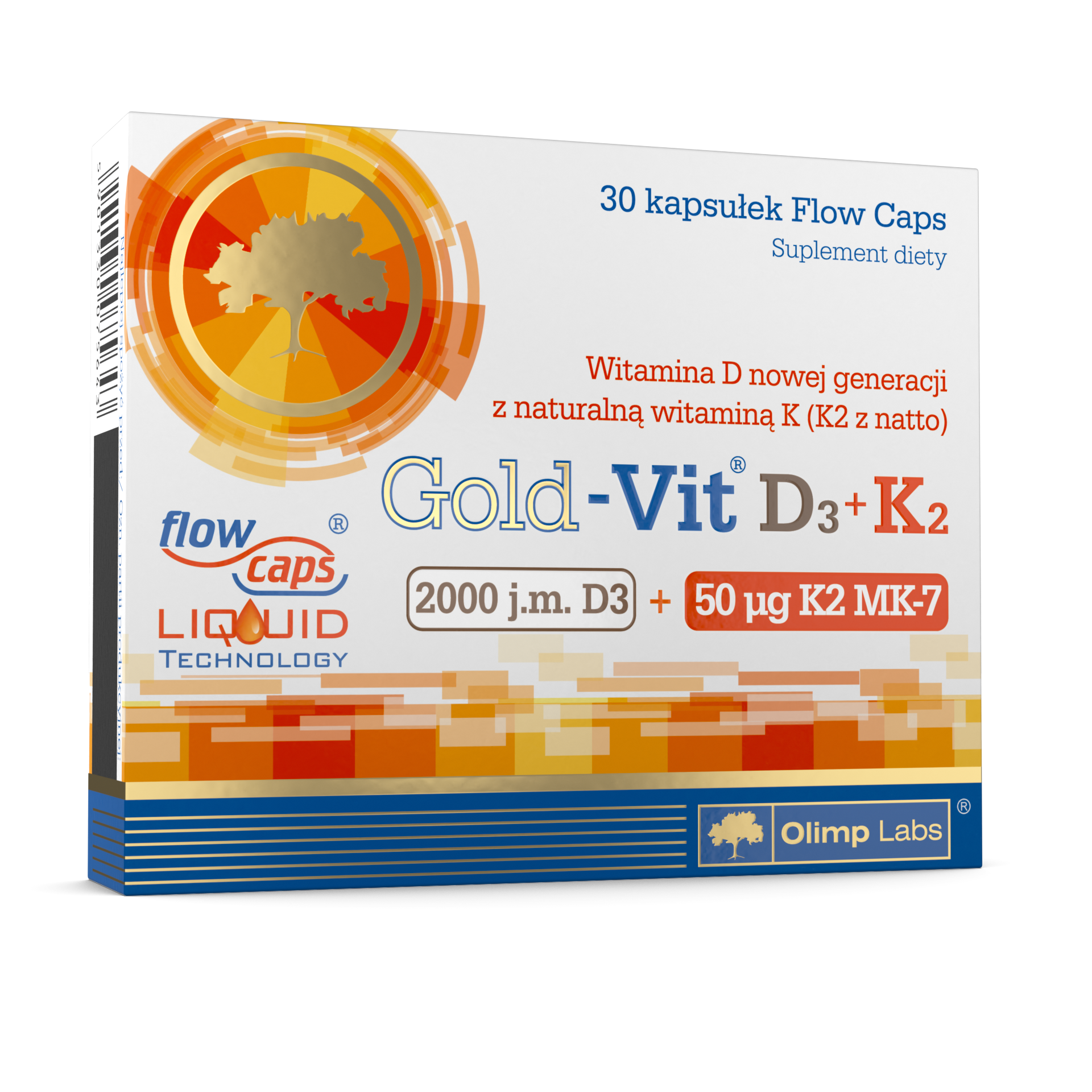 Вітамін Д3+К2 Olimp Sport Nutrition Gold Vit D3 2000 K2 30 капсул