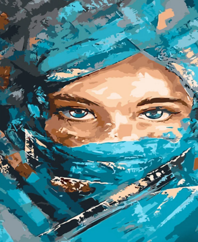 Картина по номерам Strateg Таинственный взор 40x50 см (GS625)