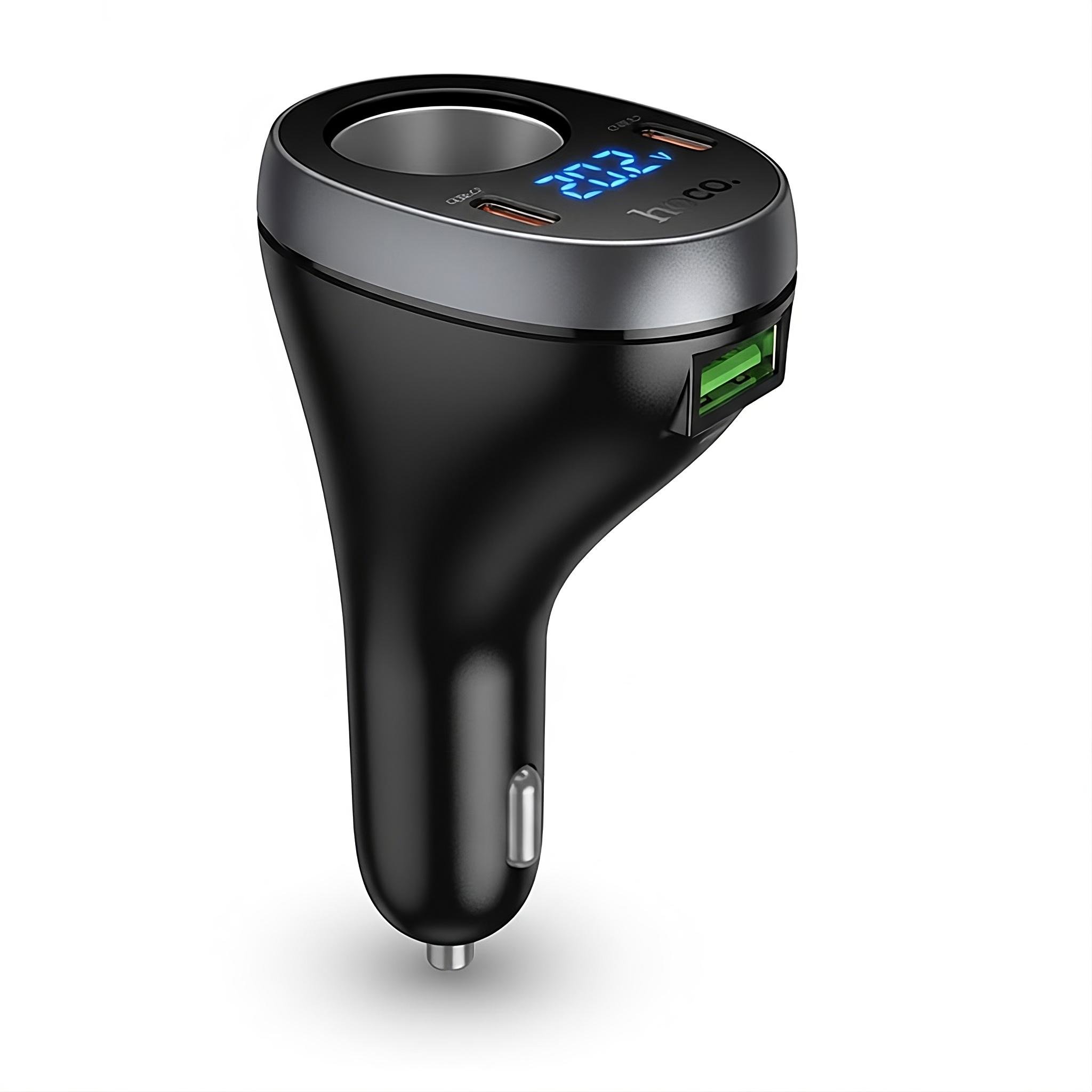 Зарядний пристрій автомобільний Hoco Z61A Correct 60 Вт 2xType-C/1xUSB-A (30832818)