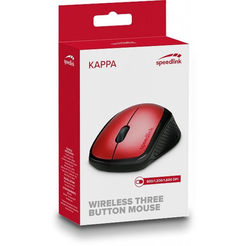 Компьютерная мышка беспроводная SpeedLink Kappa Red (SL-630011-RD) - фото 3 Компьютерная мышка беспроводная SpeedLink Kappa Red (SL-630011-RD) - фото 3