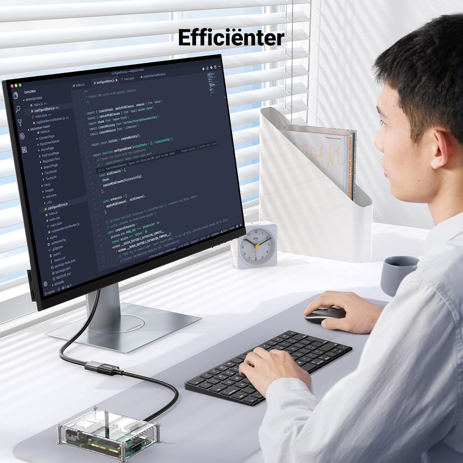 Кабель UGREEN Micro HDMI штекер to HDMI 2.0 разъем 4K 60Hz 3D нейлоновая оплетка 25 см Black (15842) - фото 5 Кабель UGREEN Micro HDMI штекер to HDMI 2.0 разъем 4K 60Hz 3D нейлоновая оплетка 25 см Black (15842) - фото 5