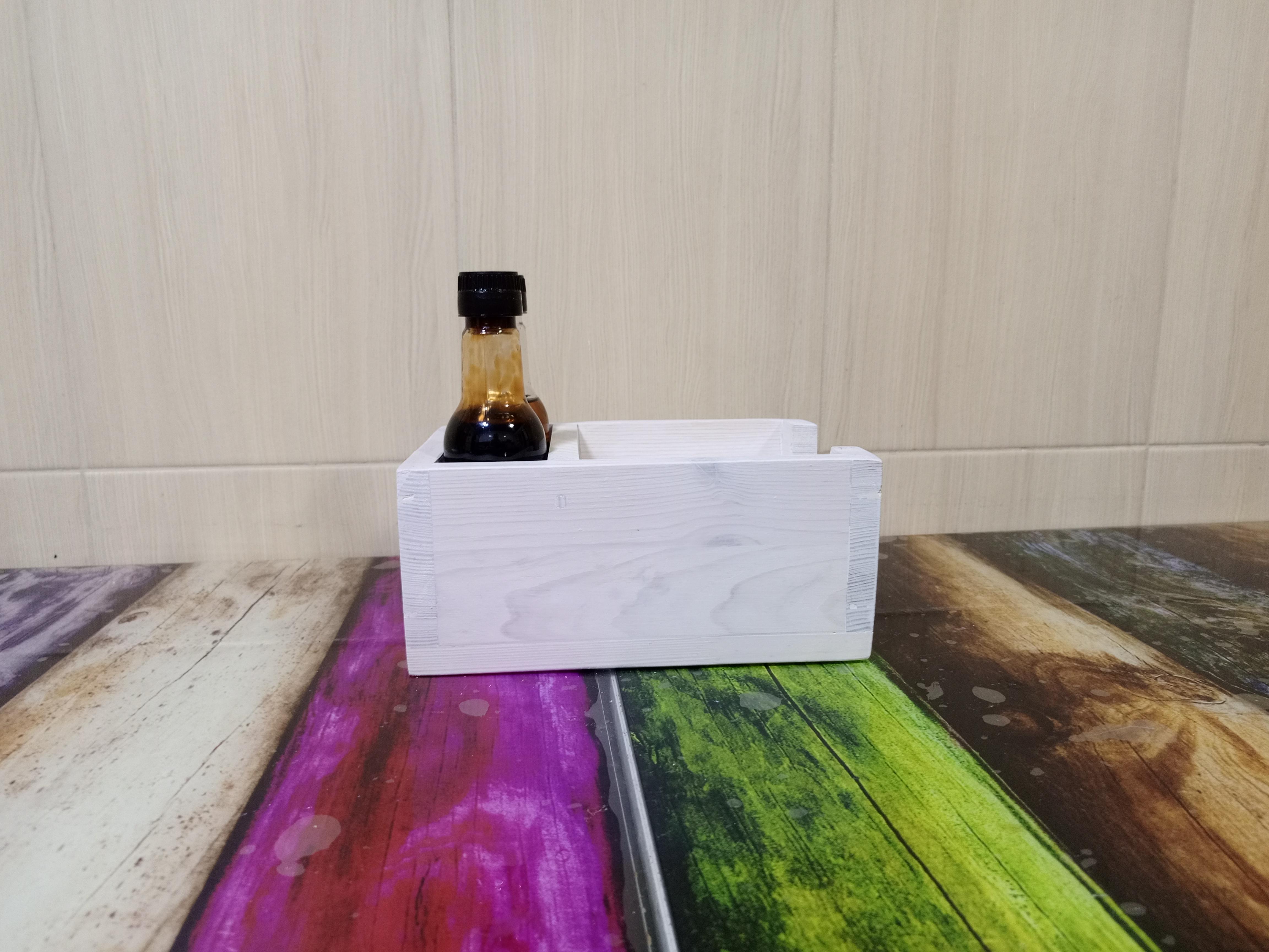 Органайзер-подставка настольный деревянный Белый (мт002) - фото 5 Органайзер-подставка настольный деревянный Белый (мт002) - фото 5