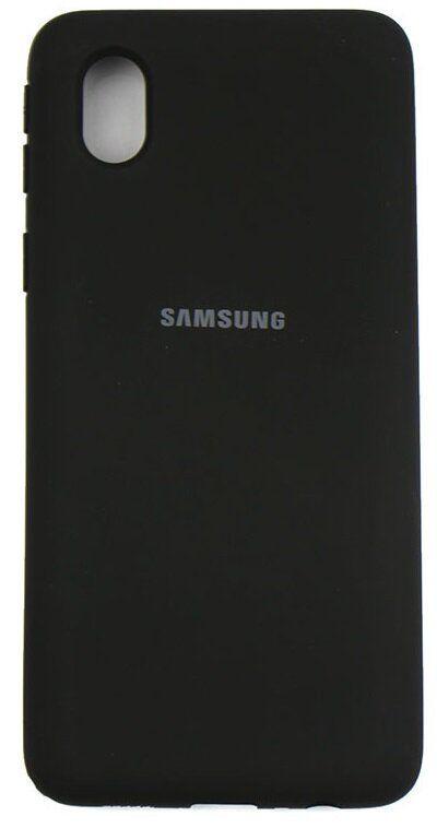 Силікон Silicone Case Samsung A013/A01 CORE BLACK - фото 1