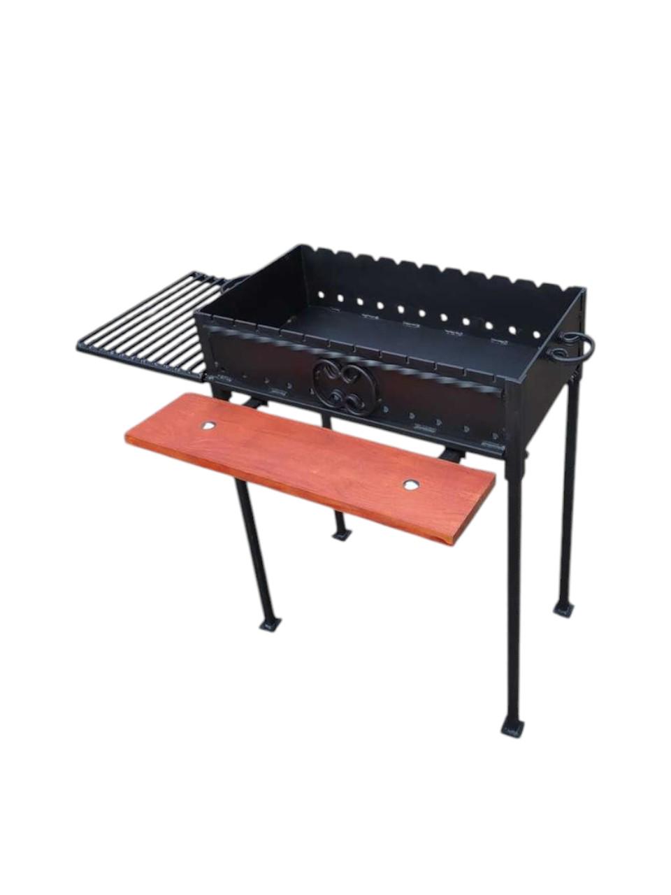 Мангал з бічною металевою решіткою-гриль сталь 4 мм на 12 шампурів (1785658358) - фото 2 Мангал з бічною металевою решіткою-гриль сталь 4 мм на 12 шампурів (1785658358) - фото 2