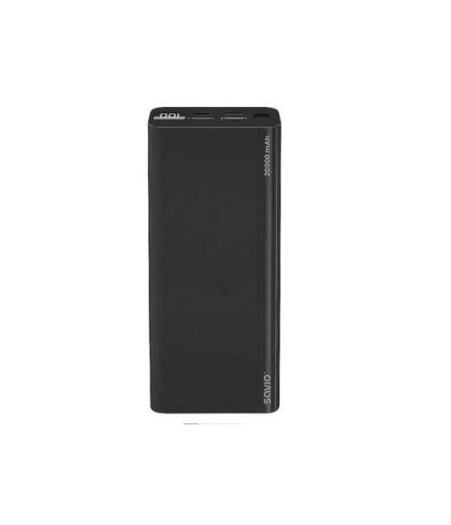 Повербанк УМБ Savio BA-05 20000 mAh 74 Wh PD QC/20W USB-C cable 3A 30 cm Black (SAVBA-05)