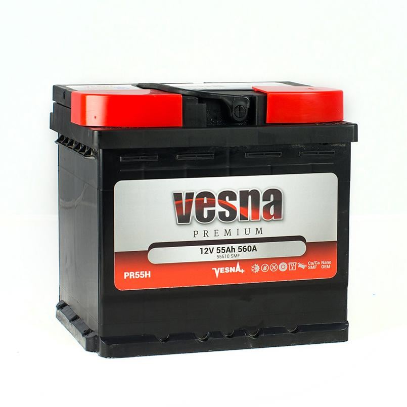 Акумулятор Vesna Premium 55 Ah/12 V - + (415455)