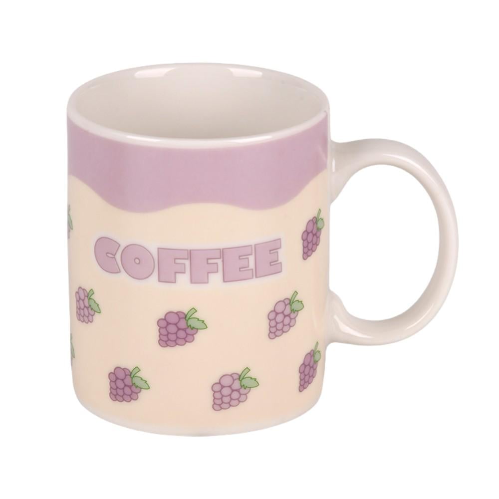 Чашка керамическая Coffee R35459 340 мл Бежевый с фиолетовым (641348) Чашка керамическая Coffee R35459 340 мл Бежевый с фиолетовым (641348)